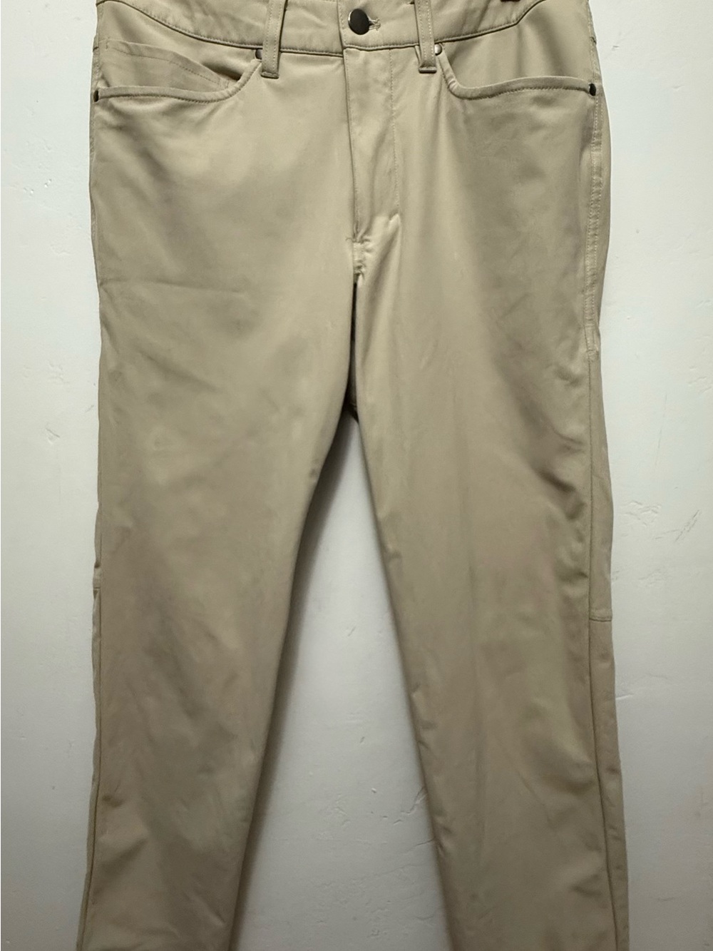 Lululemon Mens ABC Skinny-Fit 5 Pocket Pant Size 28 Warpstreme Beige